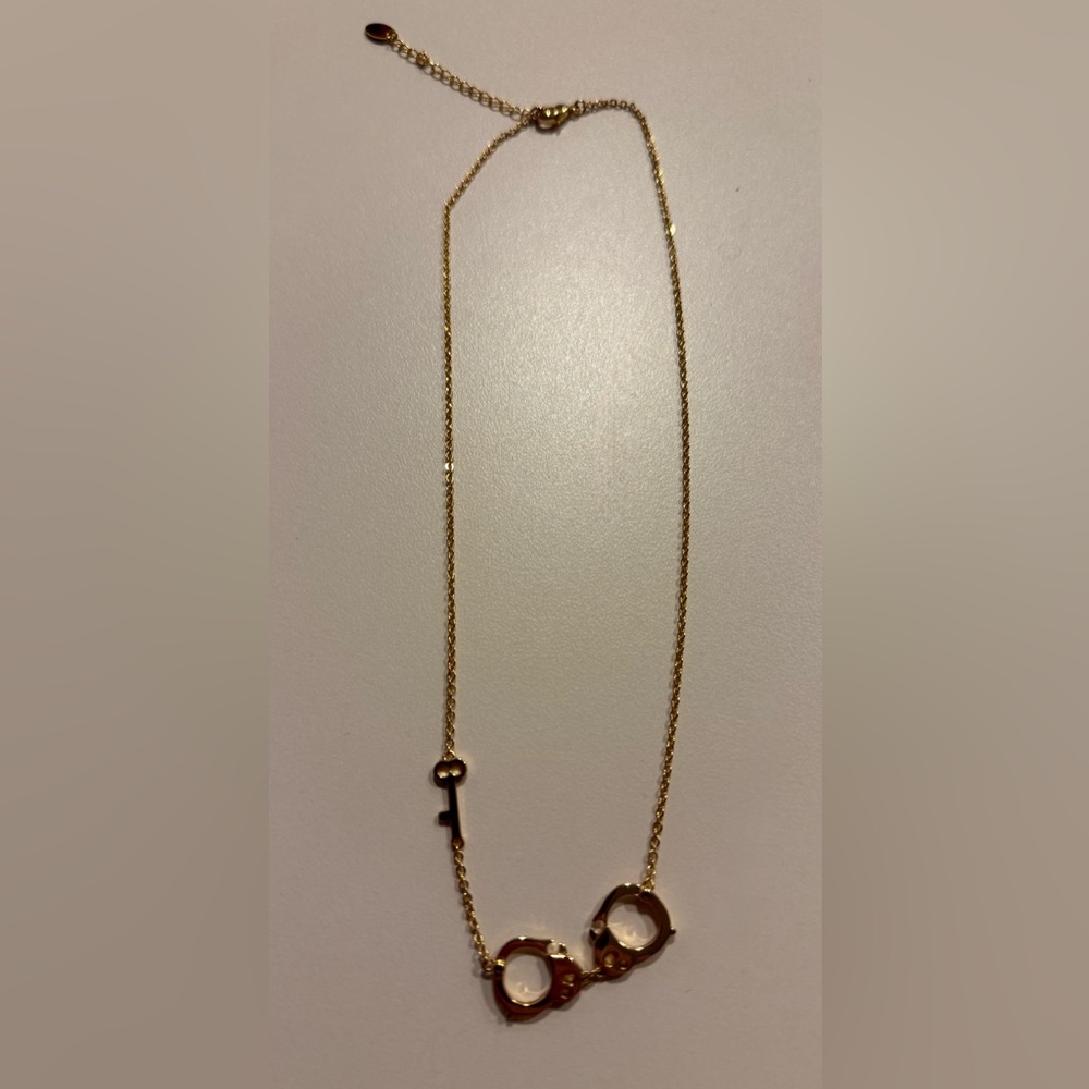 18k Gold Plated Handcuff and Key Necklace
